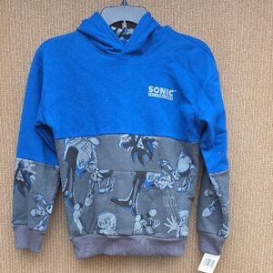 Sonic the Hedgehog Blue and Gray Kids Hoodie